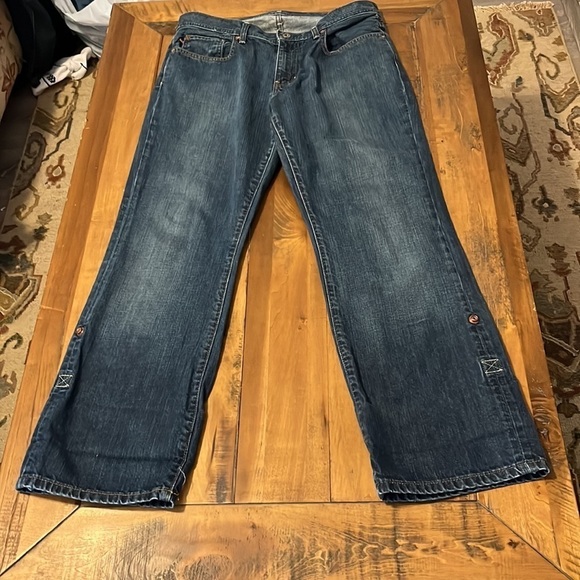POLO Ralph Lauren cuffed jeans, size 12, in good condition, cuffs roll up & snap - Picture 2 of 7